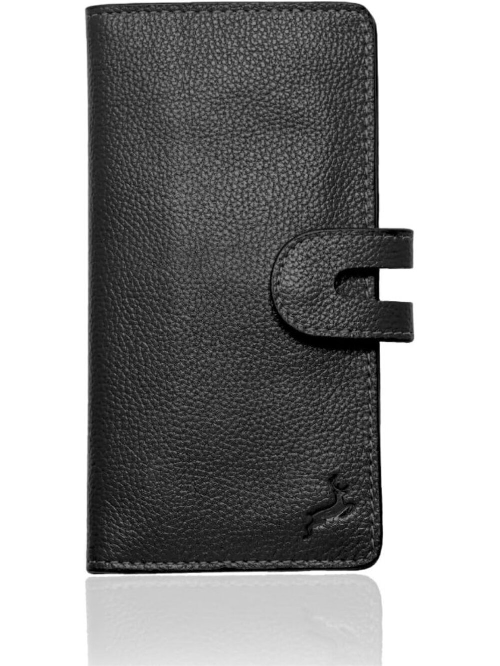 Genuine Leather RFID Blocking Slim Wallet for Women with ID Windows & Zipper